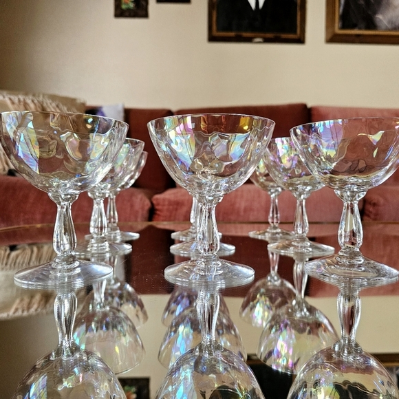 Fostoria Glass Other - Vintage Fostoria Pearl Shell Iridescent Coupes
